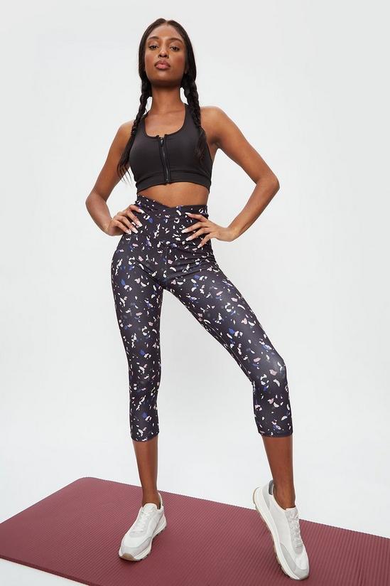 Dorothy Perkins Tall Abstract Print Active Cropped Leggings 1