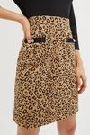 Dorothy Perkins Petite Camel Leopard Skirt Dress thumbnail 4