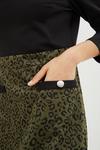 Dorothy Perkins Petite Khaki Leopard Skirt Dress thumbnail 4