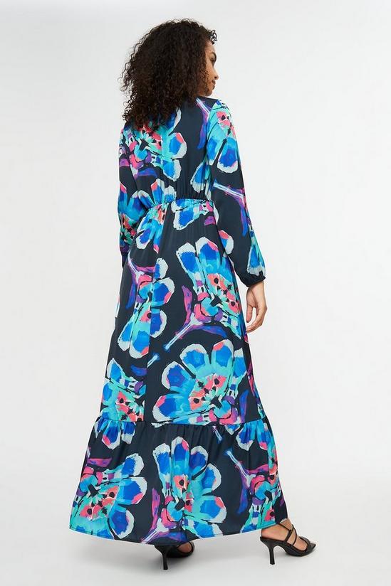 Dorothy Perkins Bright Floral Smock Long Sleeve Maxi Dress 3