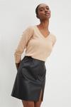 Dorothy Perkins Black Faux Leather Mini Skirt thumbnail 1