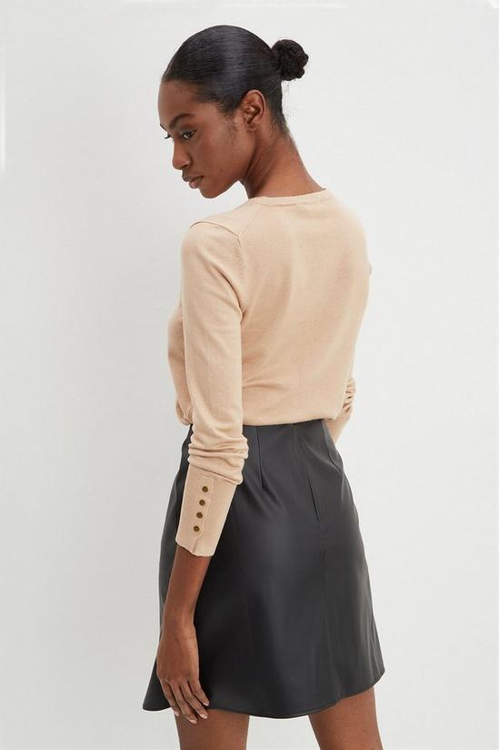 Dorothy Perkins Black Faux Leather Mini Skirt 3