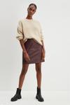 Dorothy Perkins Berry Faux Leather Mini Skirt thumbnail 2