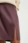Dorothy Perkins Berry Faux Leather Mini Skirt thumbnail 4