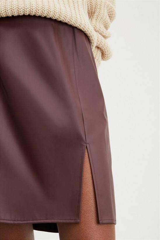 Dorothy Perkins Berry Faux Leather Mini Skirt 4