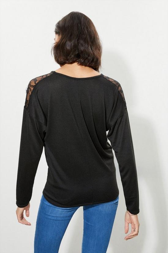Dorothy Perkins Tall Cosy Lace Detail Shoulder Top 3