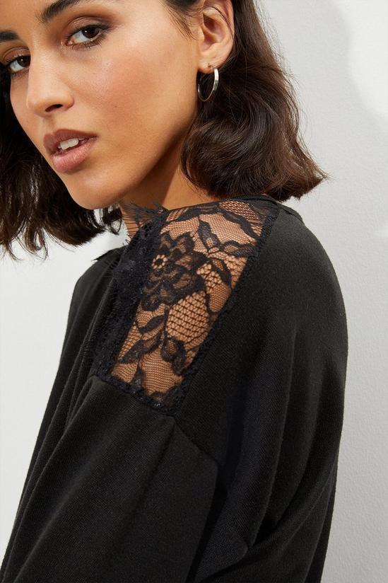 Dorothy Perkins Tall Cosy Lace Detail Shoulder Top 4