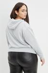 Dorothy Perkins Curve Grey Soft Touch Hoodie thumbnail 3