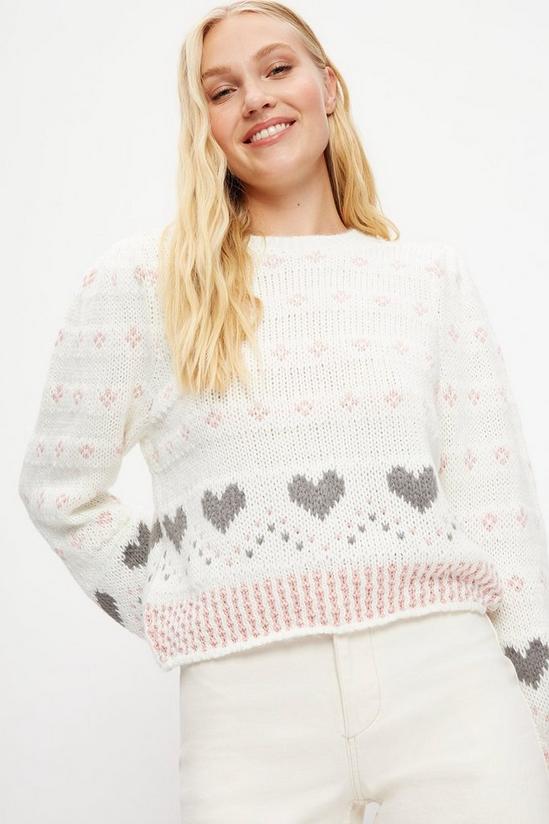 Dorothy Perkins Heart Chunky Knitted Jumper 1