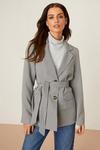 Dorothy Perkins Check Relaxed Belted Blazer thumbnail 1