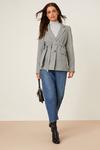 Dorothy Perkins Check Relaxed Belted Blazer thumbnail 2