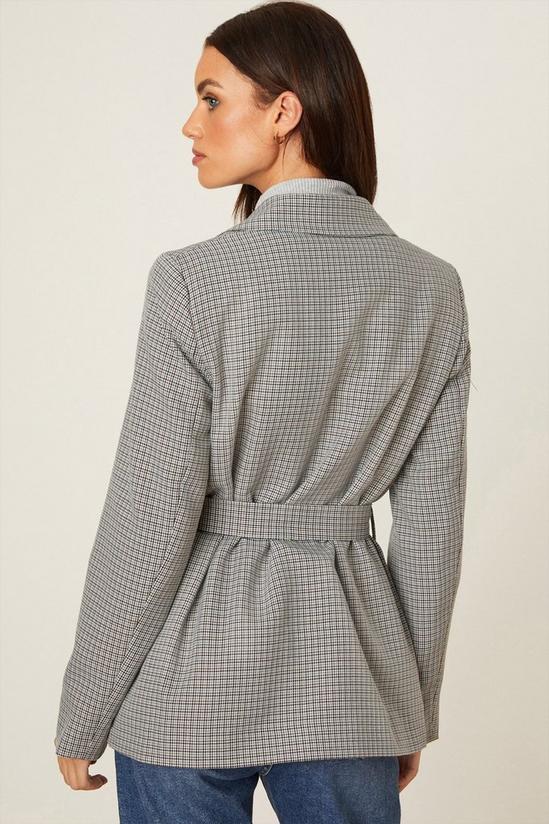 Dorothy Perkins Check Relaxed Belted Blazer 3
