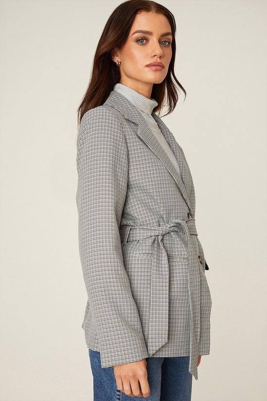 Dorothy Perkins Check Relaxed Belted Blazer 6
