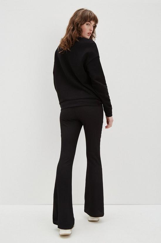 Dorothy Perkins Black Textured Flare Trousers 3