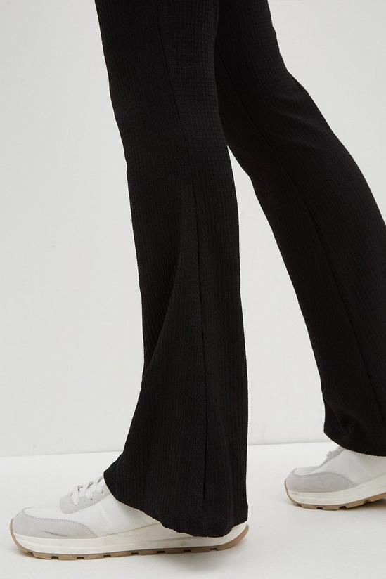 Dorothy Perkins Black Textured Flare Trousers 4