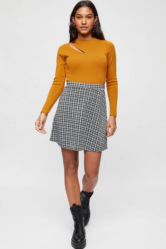 Dorothy Perkins Black Check Mini Skirt 1