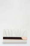 Dorothy Perkins White Ruched Metal Clutch Bag thumbnail 2