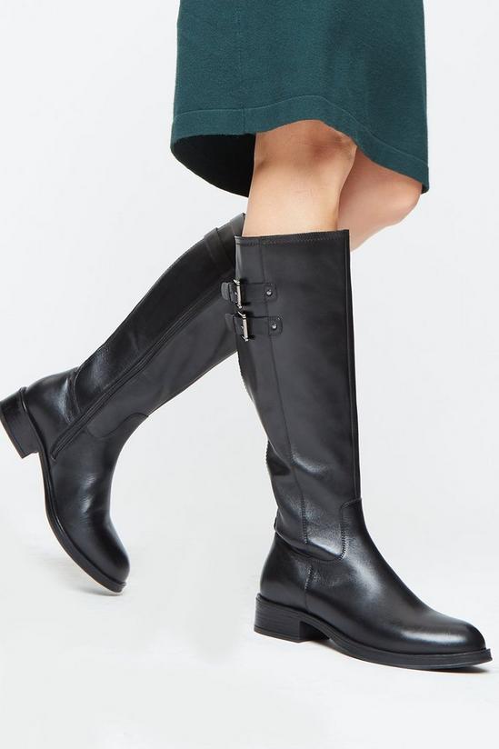 Dorothy Perkins Leather Tallia Buckle Strap Boots 1