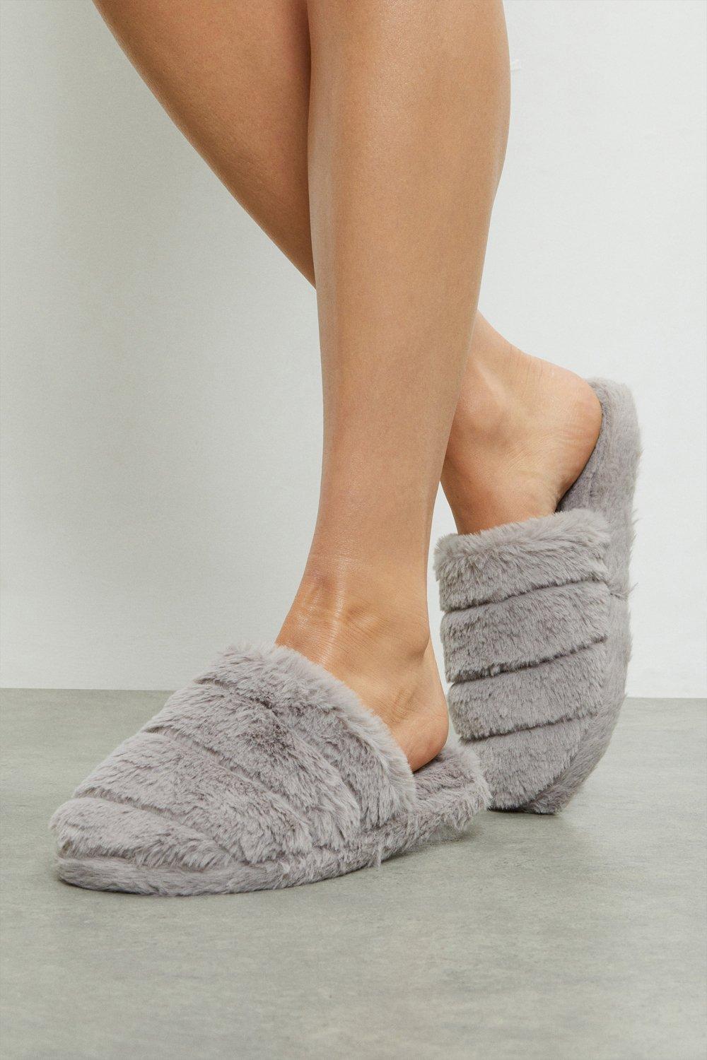 Womens Harbour Faux Fur Slippers