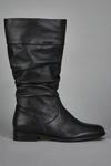 Dorothy Perkins Leather Tiffany Ruched Knee High Boots thumbnail 2