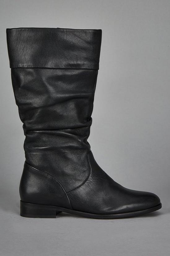 Dorothy Perkins Leather Tiffany Ruched Knee High Boots 2