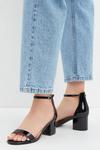 Dorothy Perkins Wide Fit Summer Low Block Heeled Sandals thumbnail 1