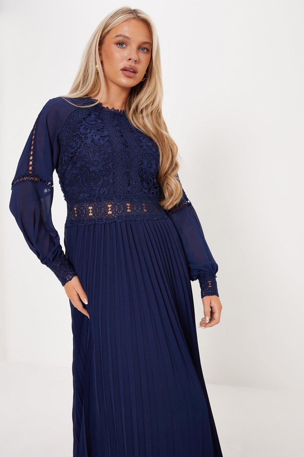 Oasis blue warner lace back cheap dress