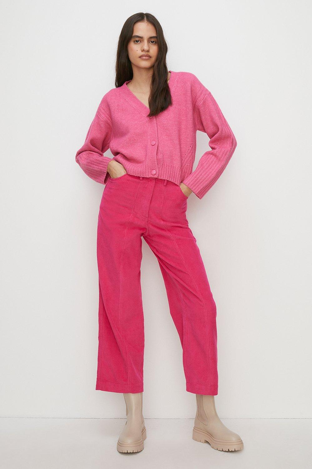 Zara pink corduroy store trousers