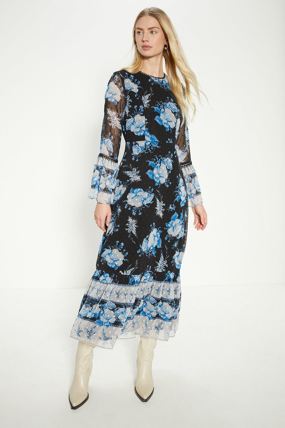 Oasis garden chiffon on sale dress