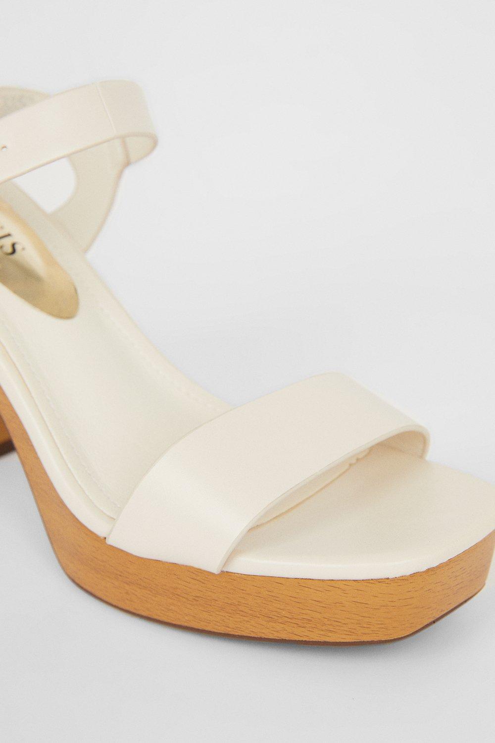 American apparel store wooden heel sandal