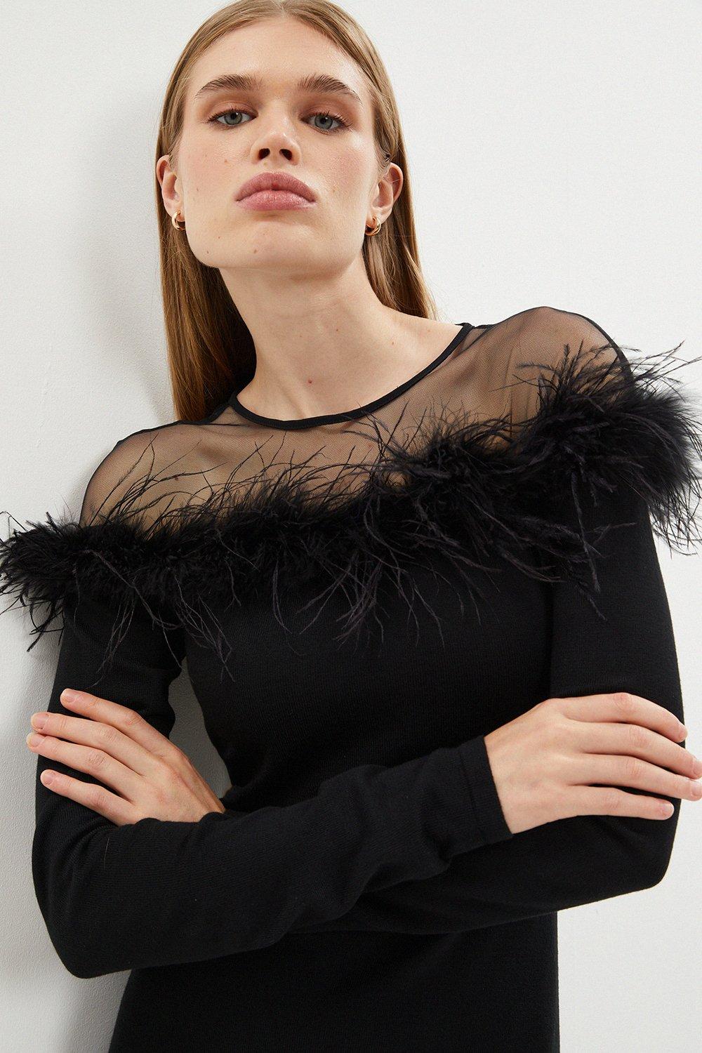 Milly feather hotsell bodice dress