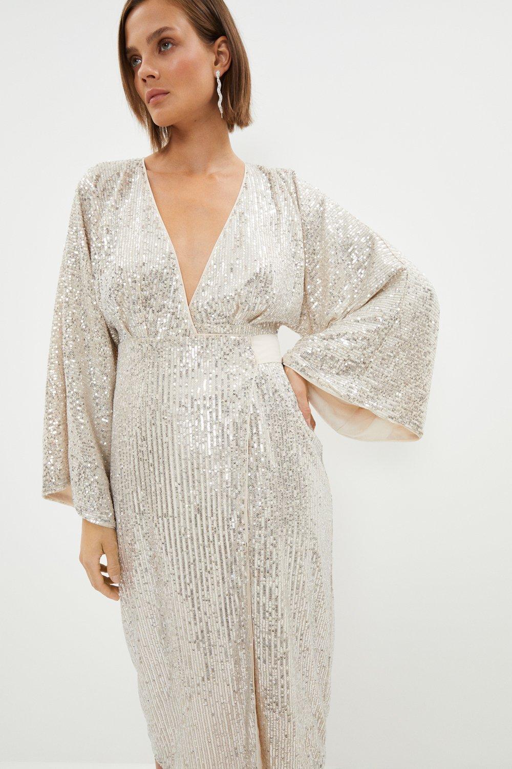 Kimono shop dress sequin