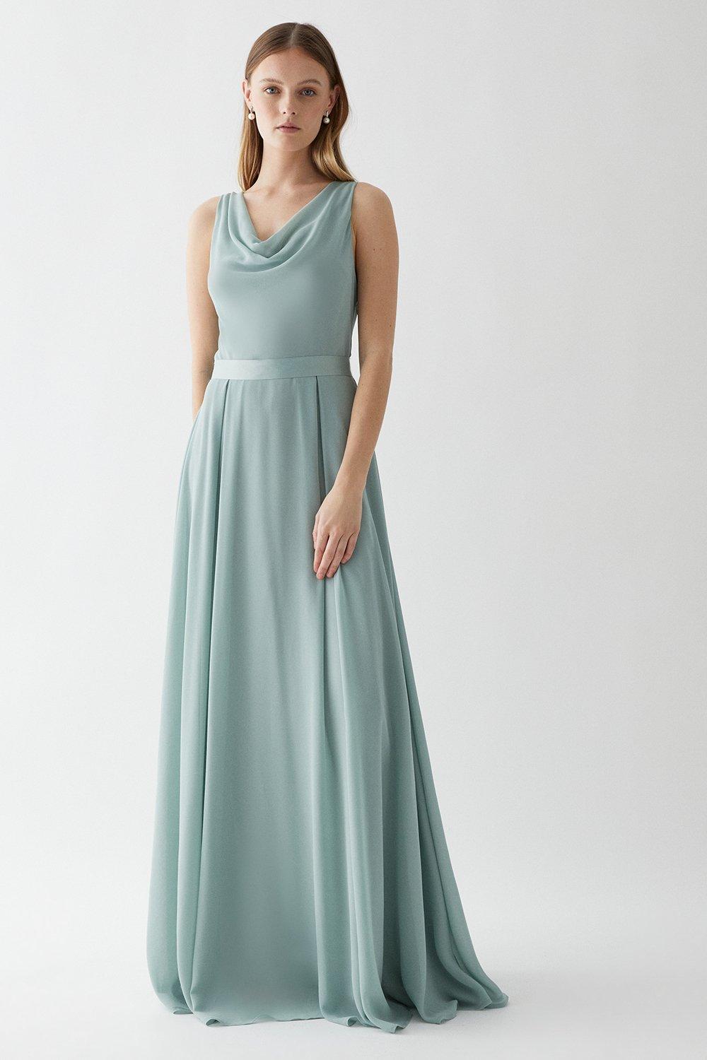 Dorothy perkins store grey bridesmaid dress