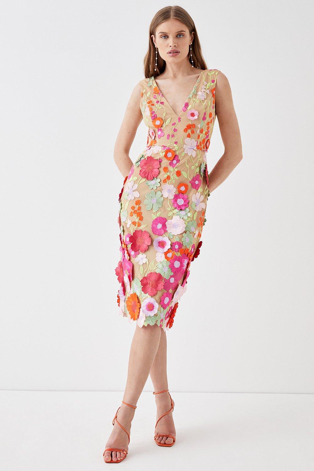 Xscape floral evening store dress