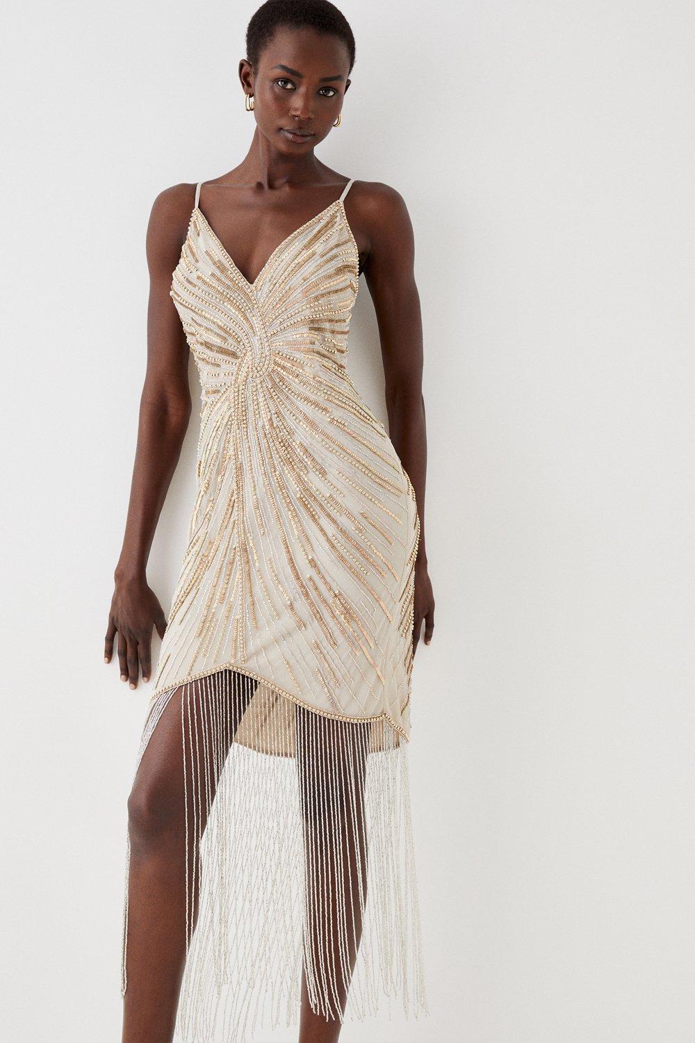 Champagne hotsell fringe dress