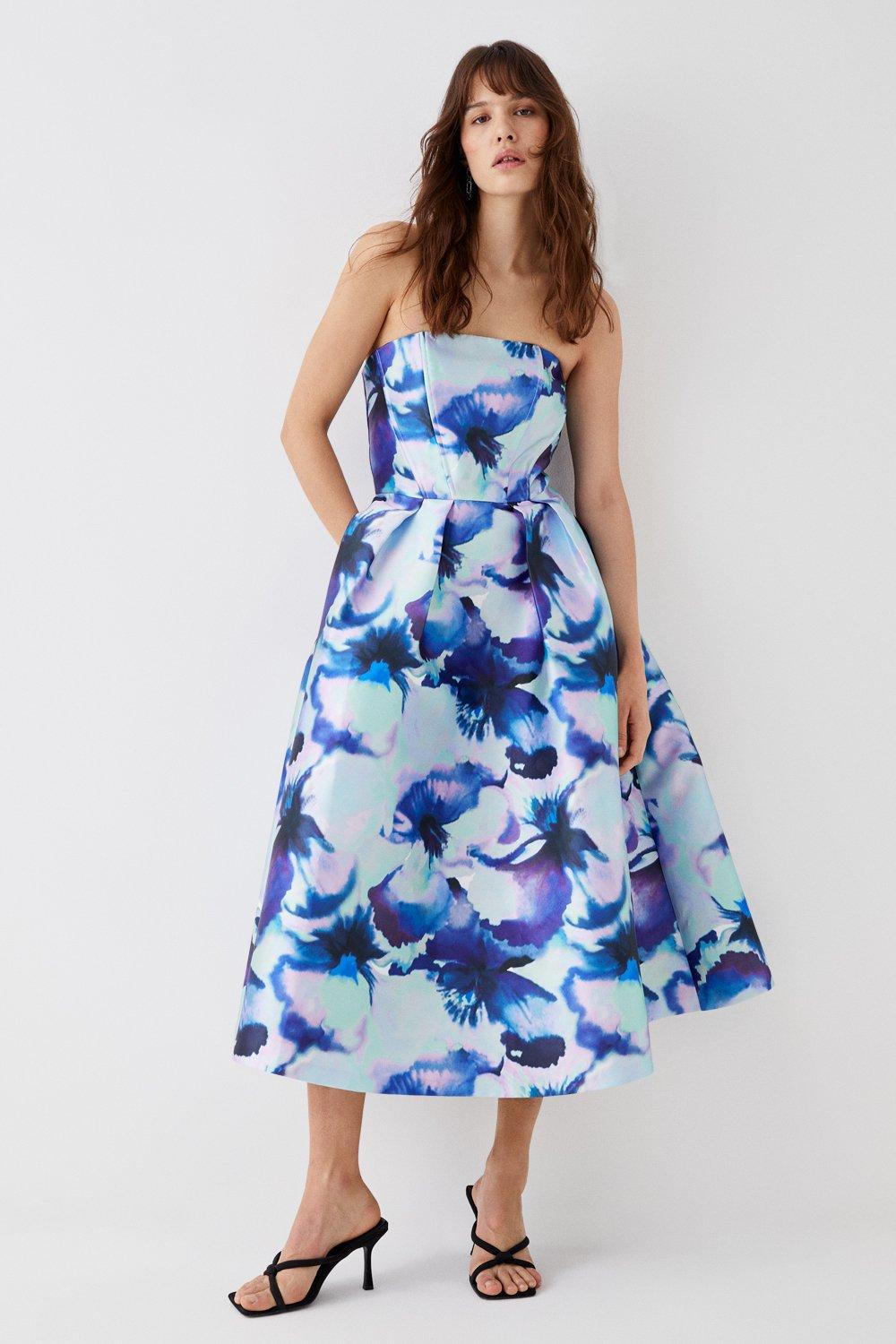 Dresses | Satin Twill Strapless Midi Dress | Coast