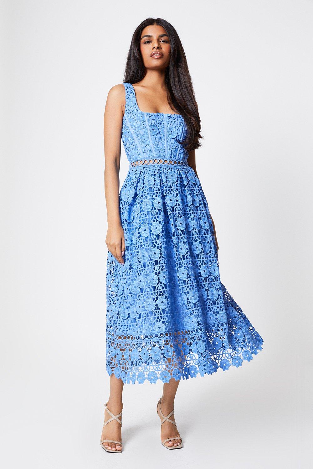 Dorothy perkins sale blue lace dress