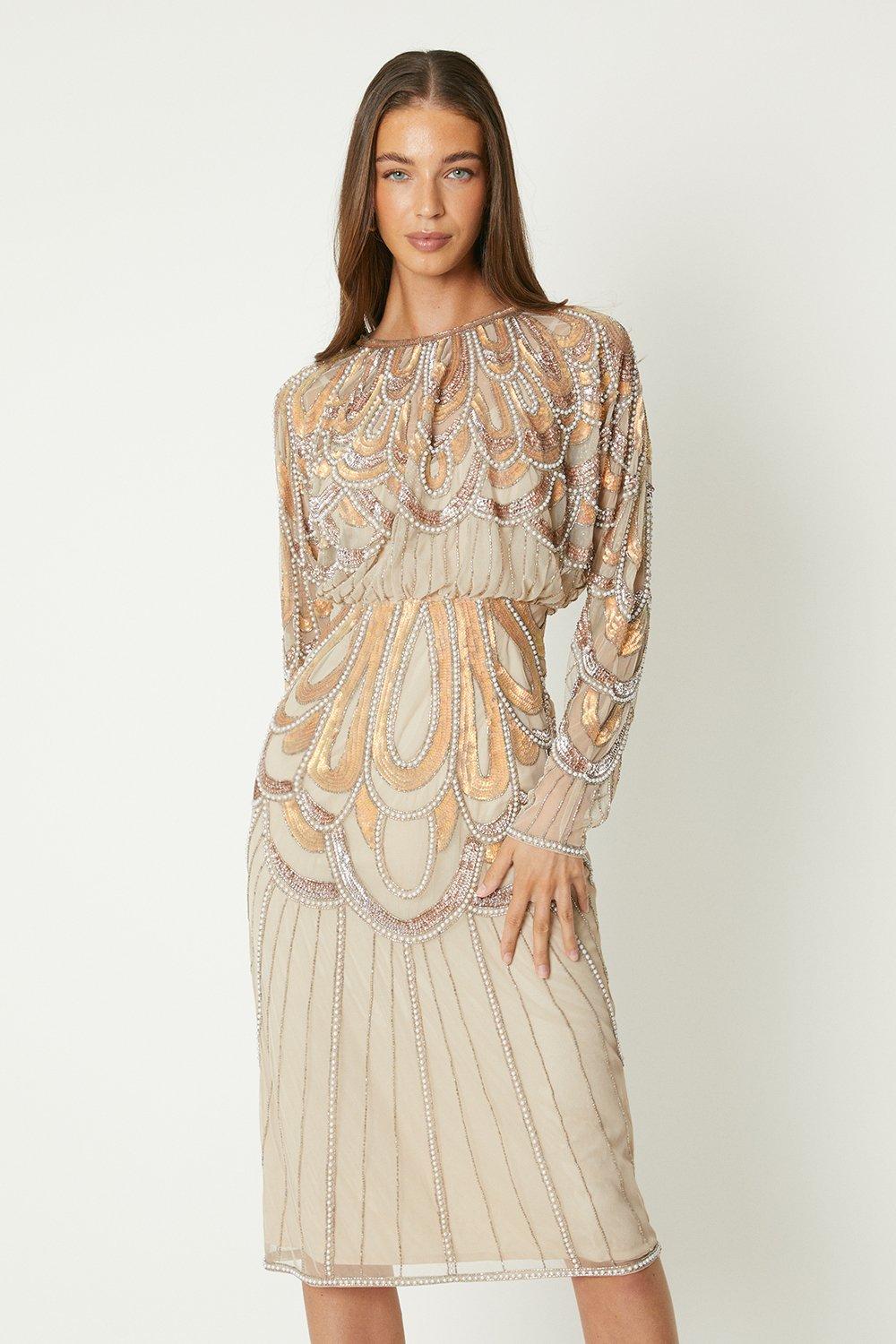 Dresses | Beaded Batwing Midi Dress | Coast