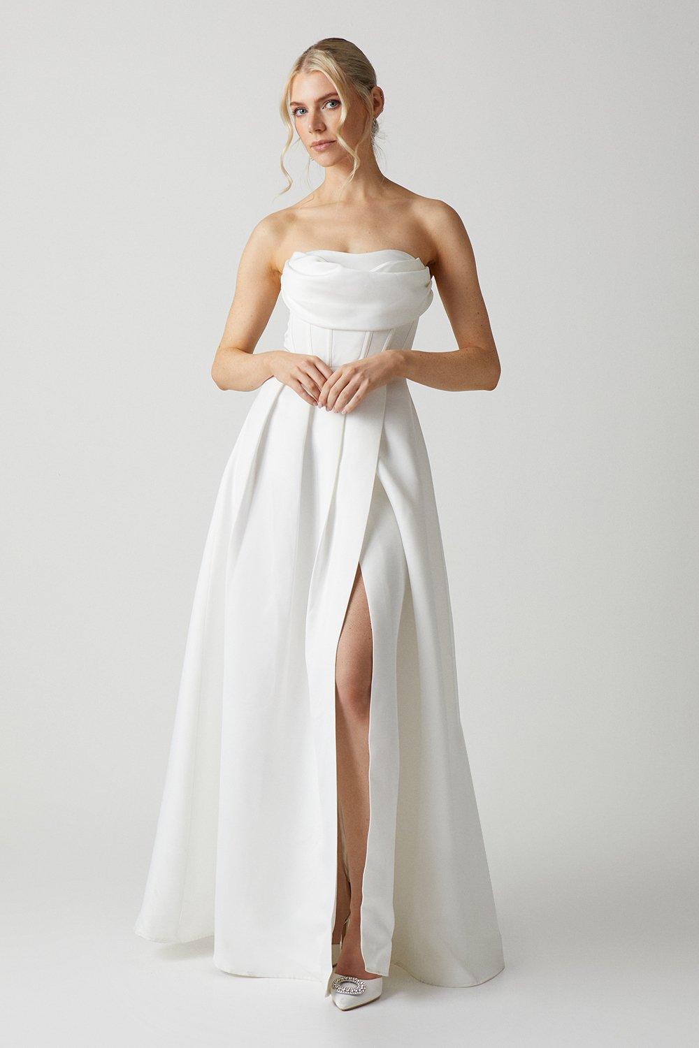 Lipsy bridal cowl hotsell neck satin maxi dress