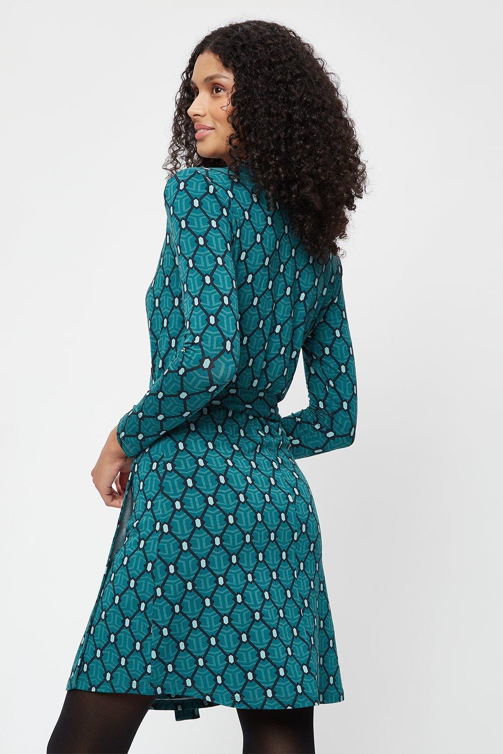 Dorothy perkins green sales wrap dress