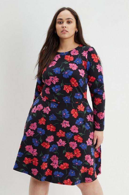 Dorothy Perkins Curve Floral Jersey Pocket Dress 1