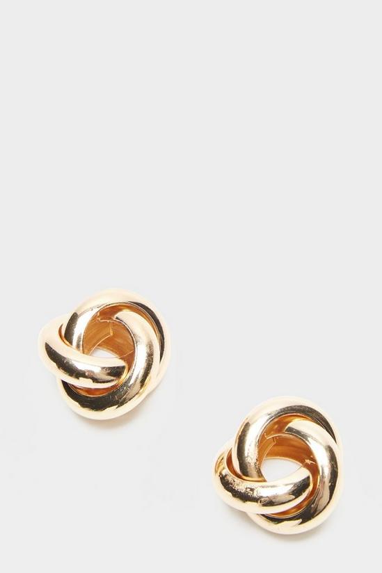 Dorothy Perkins Gold Twisted Stud Earrings 1