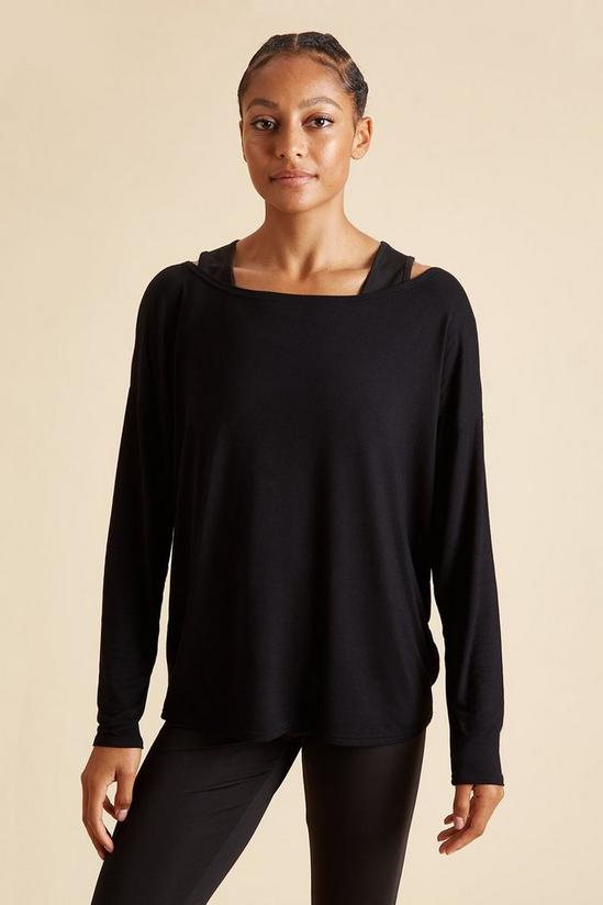 Dorothy Perkins Active Long Sleeve Boat Neck Top 1