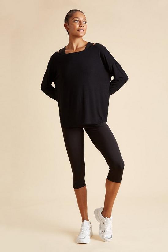 Dorothy Perkins Active Long Sleeve Boat Neck Top 2