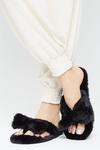 Dorothy Perkins Hensley Faux Fur Bow Slippers thumbnail 2