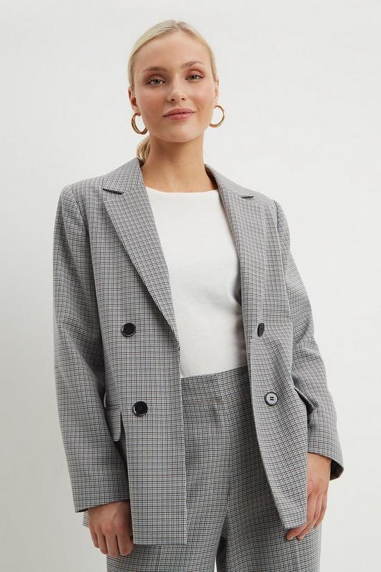 Dorothy Perkins Petite Double Breasted Dogtooth Blazer 1