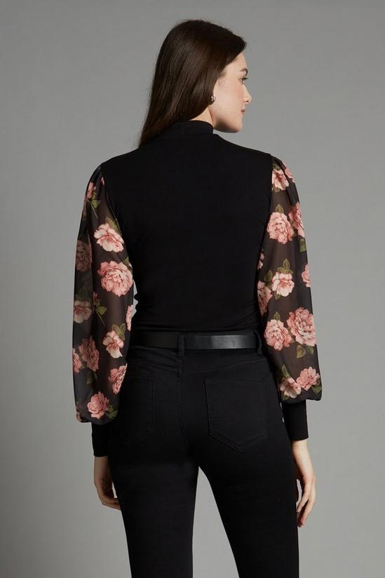 Dorothy Perkins Floral Chiffon Sleeve 2in1 Top 3