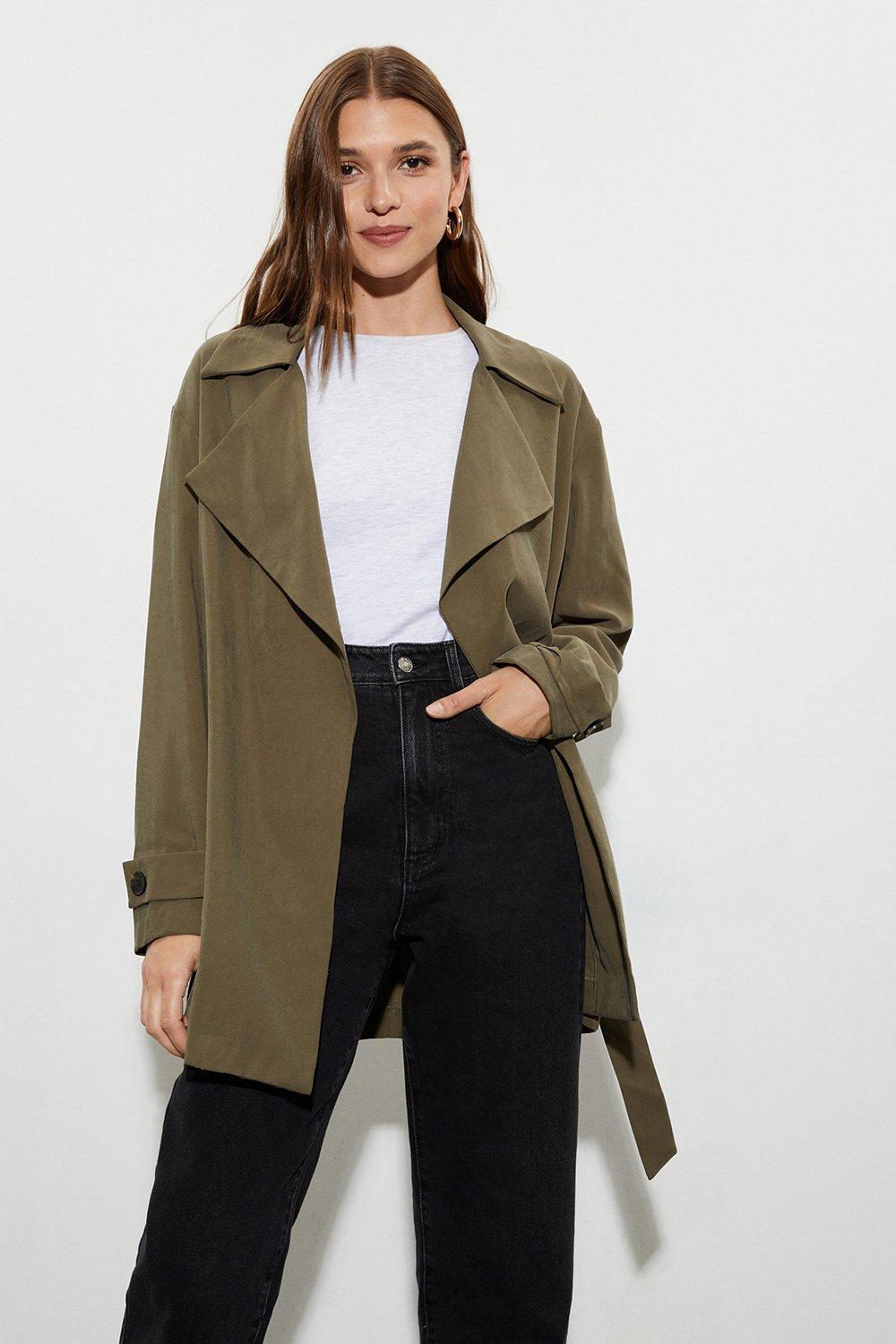 Short store duster coat