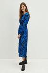 Dorothy Perkins Blue Leopard Printed Satin Maxi Dress thumbnail 2