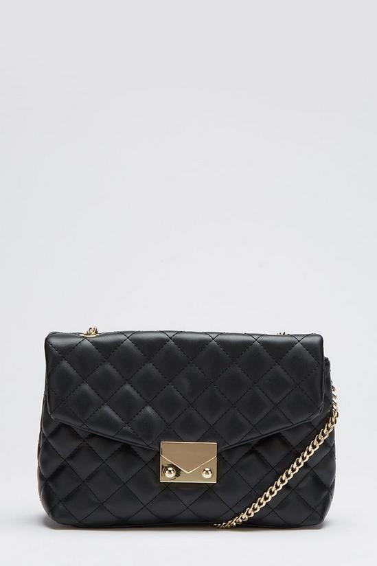 Dorothy Perkins Quilted Bag With Gold Lock Detail 2